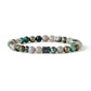 Bracelet en labradorite africaine avec perle centrale en zinc