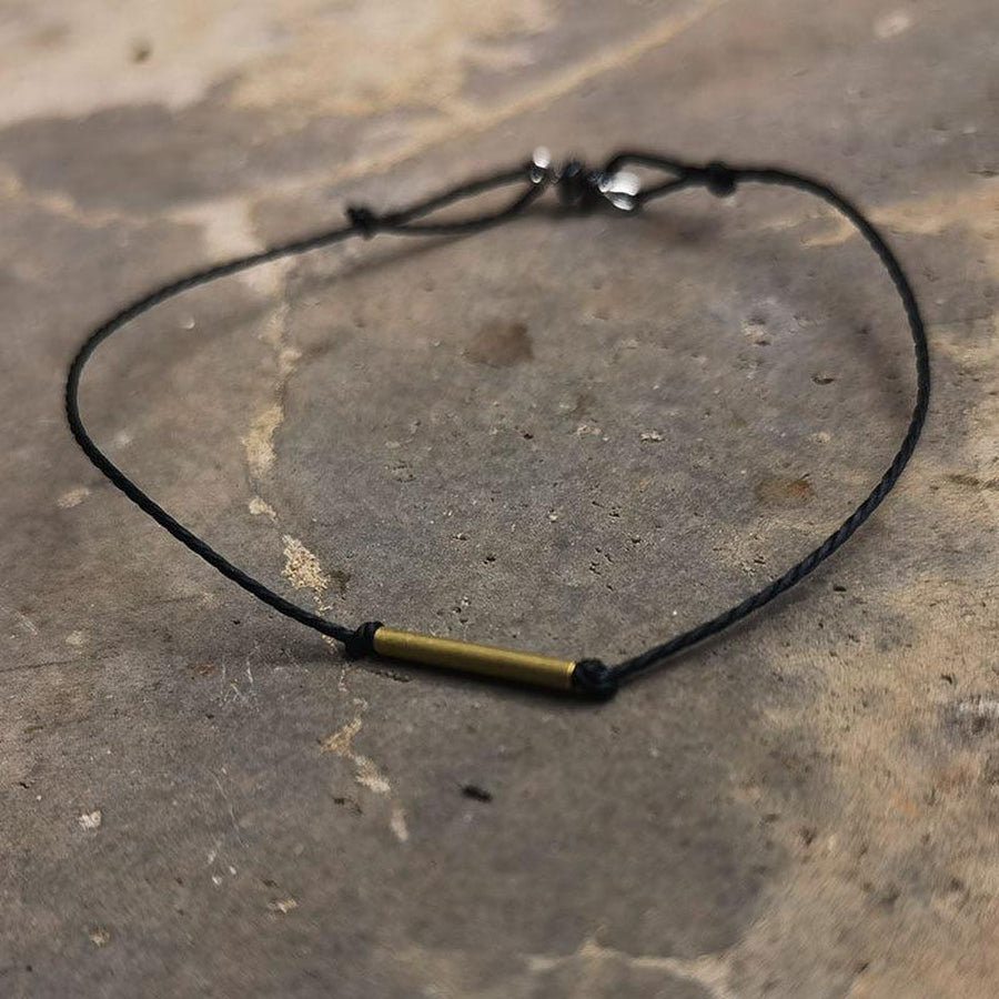 Bracelet homme ajustable en corde avec fermoir bronze