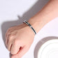 Bracelet jonc OM élégant, acier inoxydable poli