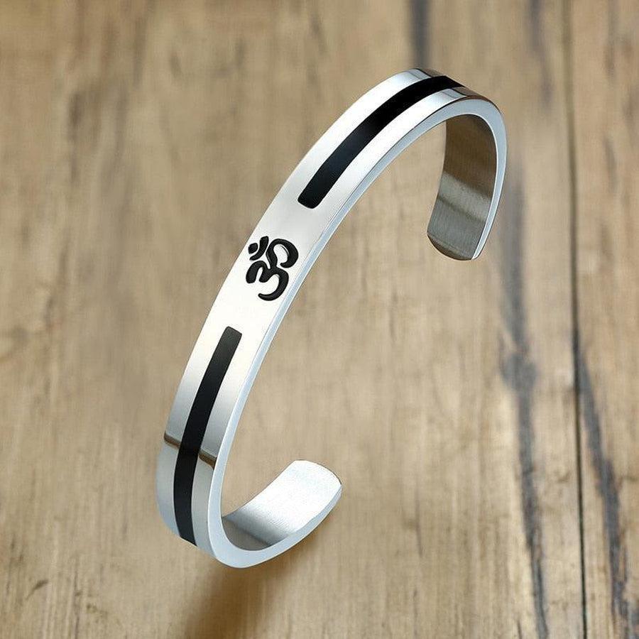 Bracelet jonc OM, design épuré et spirituel