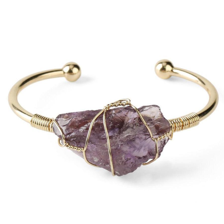 Bracelet argenté avec pierre centrale quartz blanc