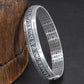 Bracelet manchette en argent avec gravure du mantra