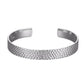 Bracelet jonc argenté unisexe, style rétro, sur fond neutre