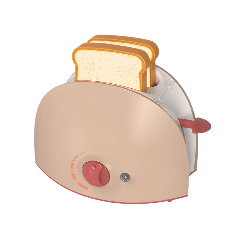 Grille-pain marron en plastique pour jeu d'enfant