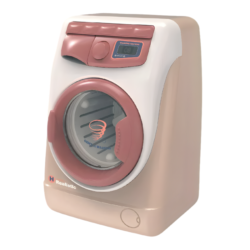Lave-linge marron en jouet pour jeu éducatif