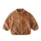 Veste enfant marron, matière douce et chaude