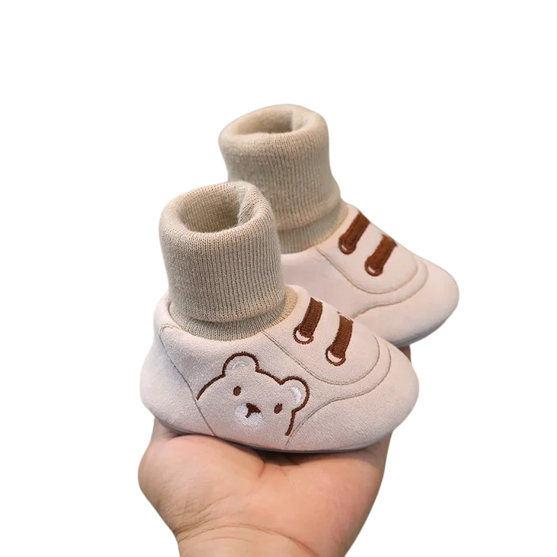 Chaussures bébé marron avec semelle antidérapante
