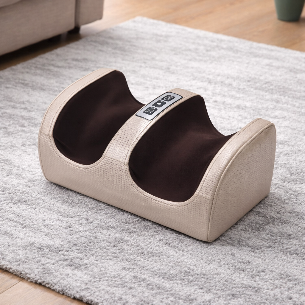 Appareil de massage pieds avec fonction chauffante activée