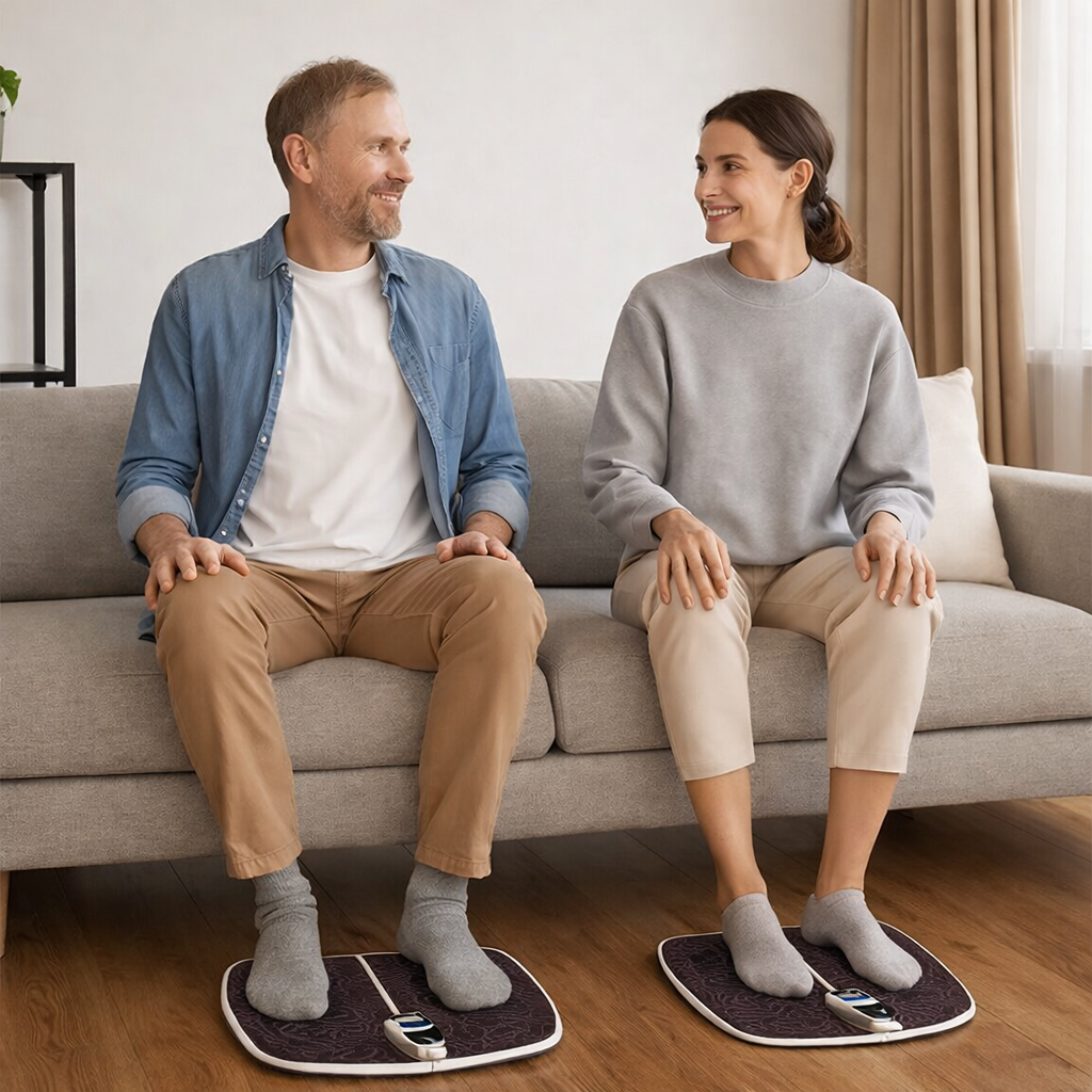 Appareil de massage pieds avec écran LCD et télécommande