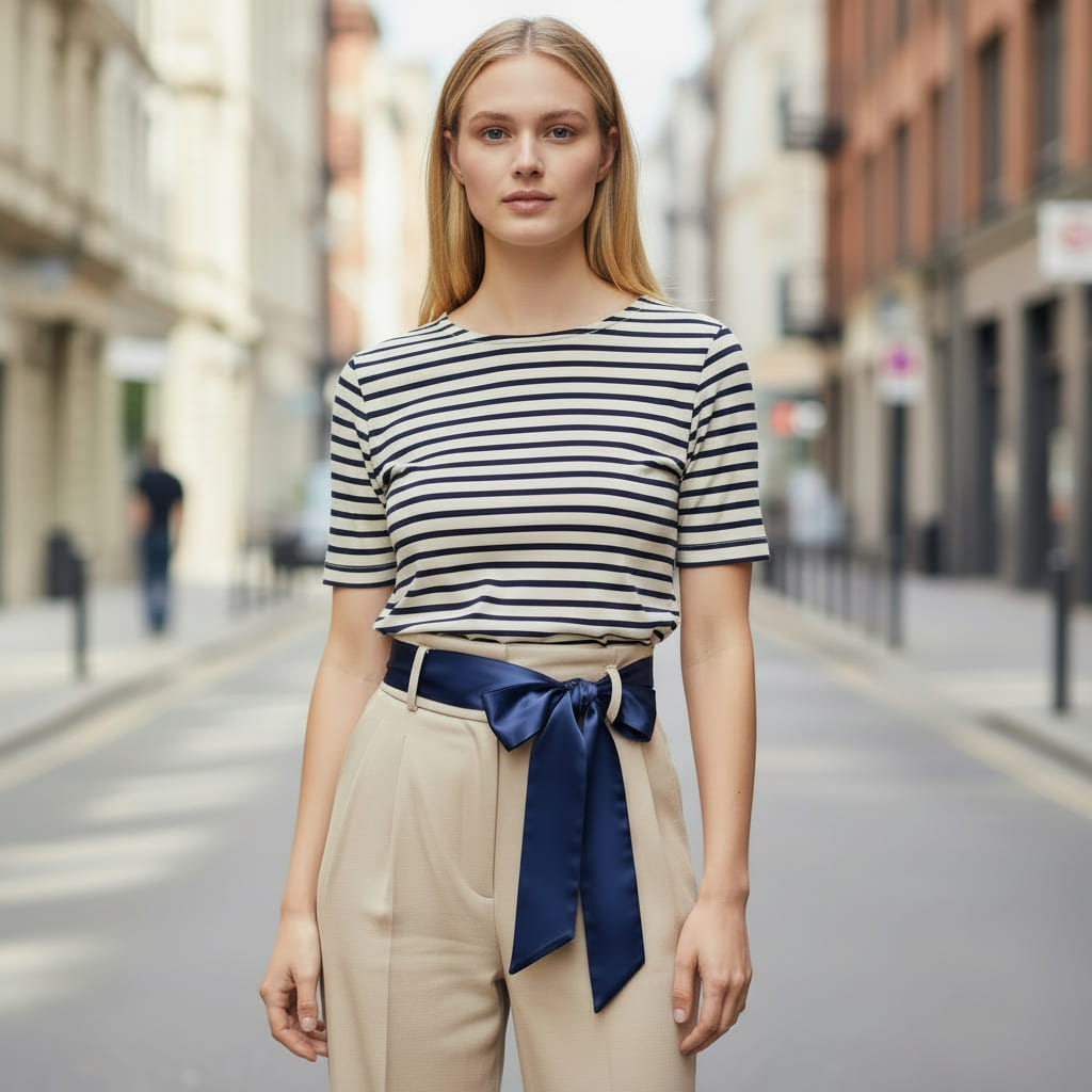 Ceinture foulard nouée autour d'une taille