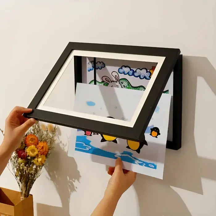 Cadre en bois avec plexiglass résistant aux chocs