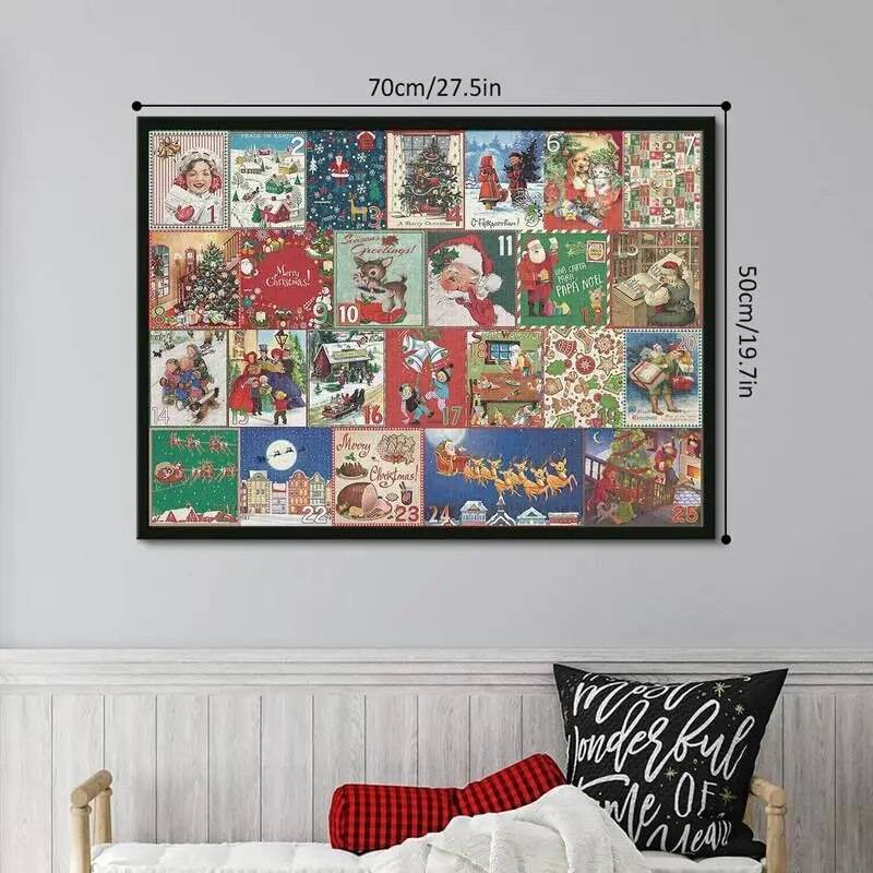 Gros plan sur un puzzle de Noël en cours d'assemblage