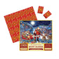 Père Noël entouré de rennes sur un puzzle