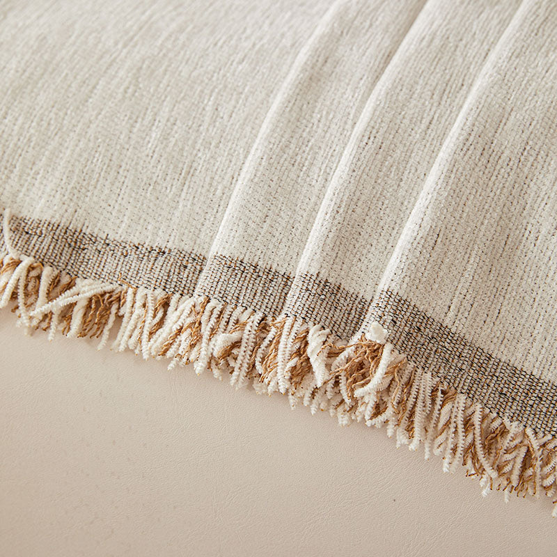 Détail des fibres de coton naturel du jeté