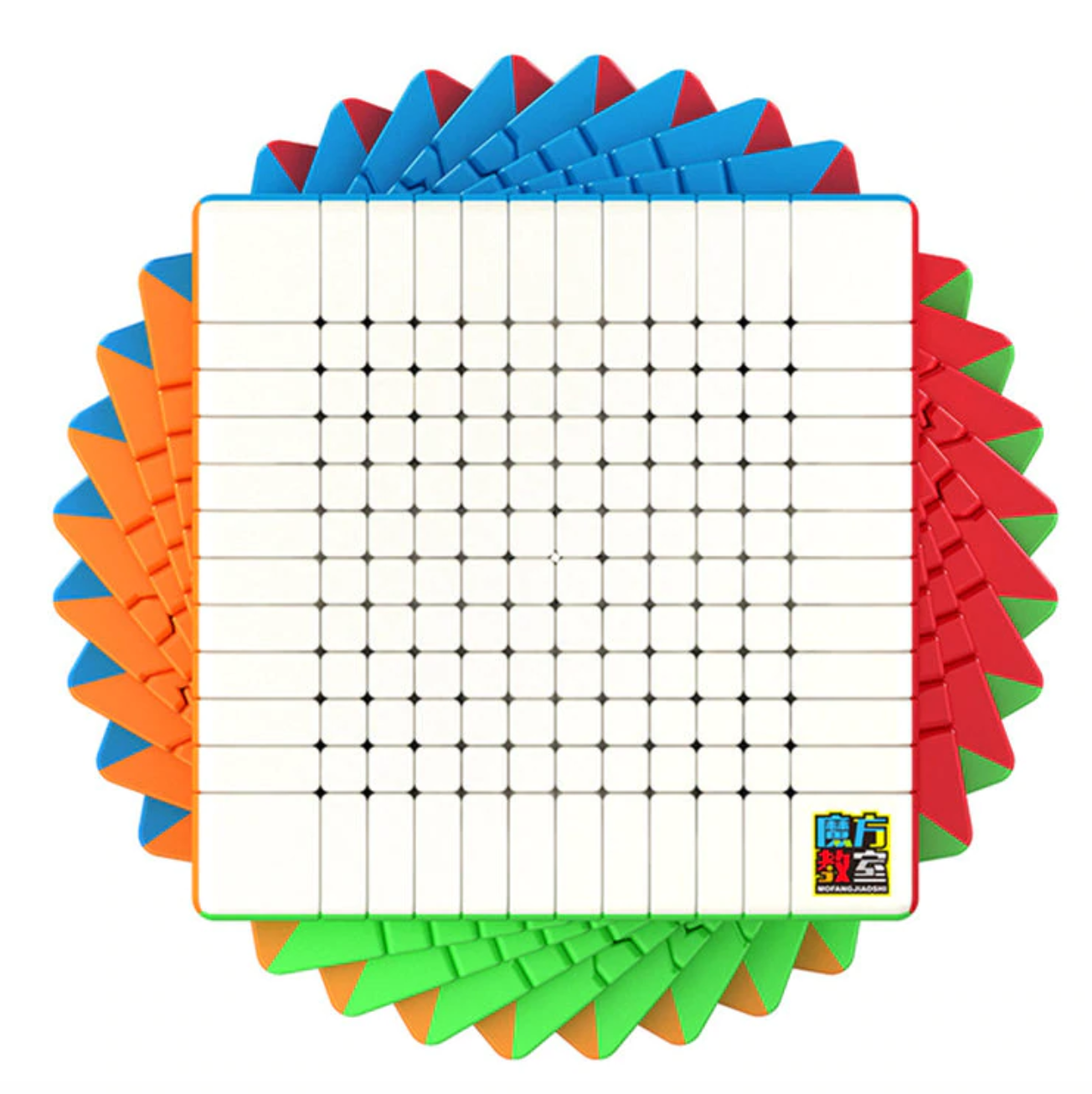 Vue d'ensemble du cube 12x12 sur fond neutre