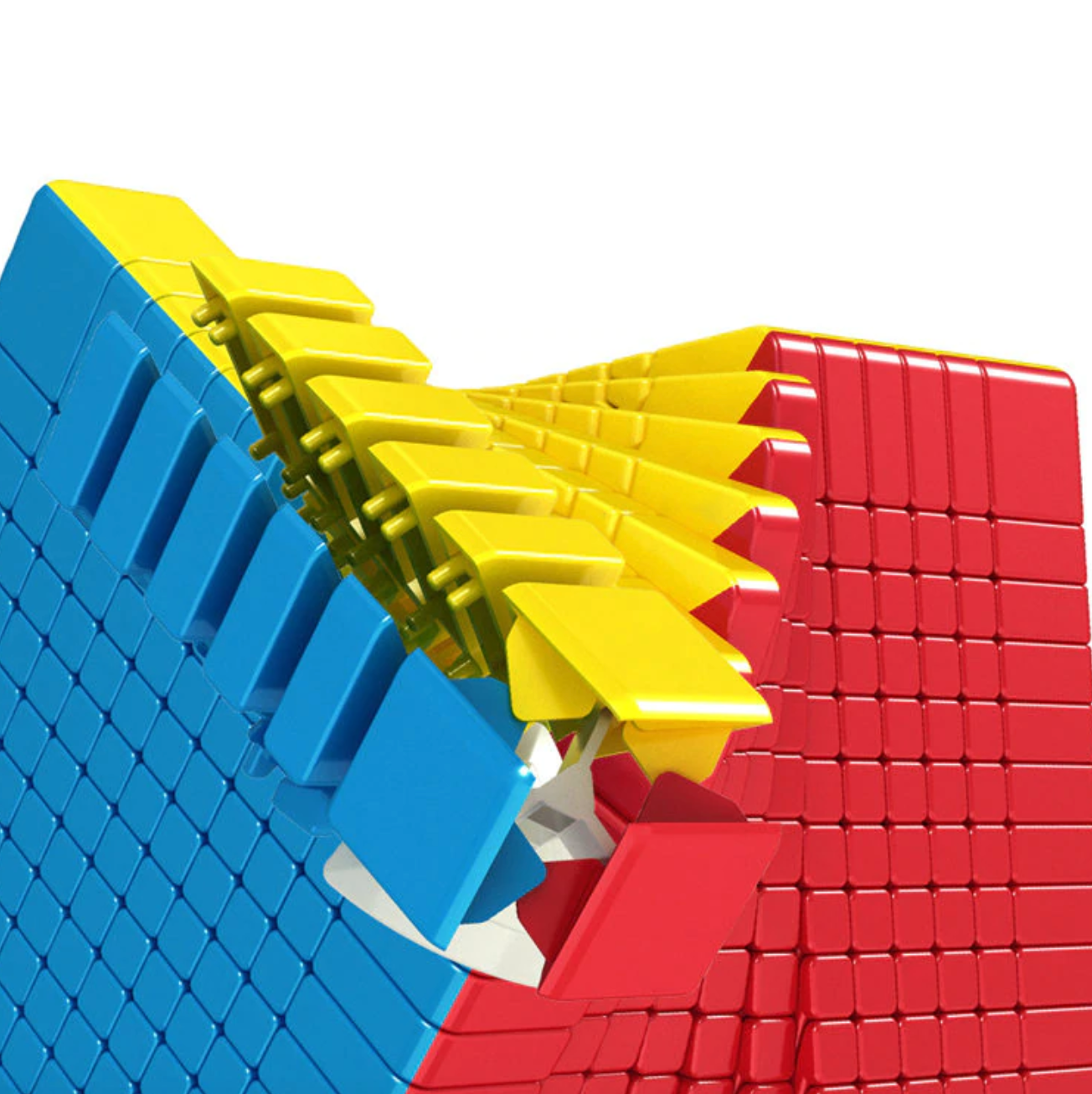 Gros plan sur les coins du cube 12x12, texture lisse