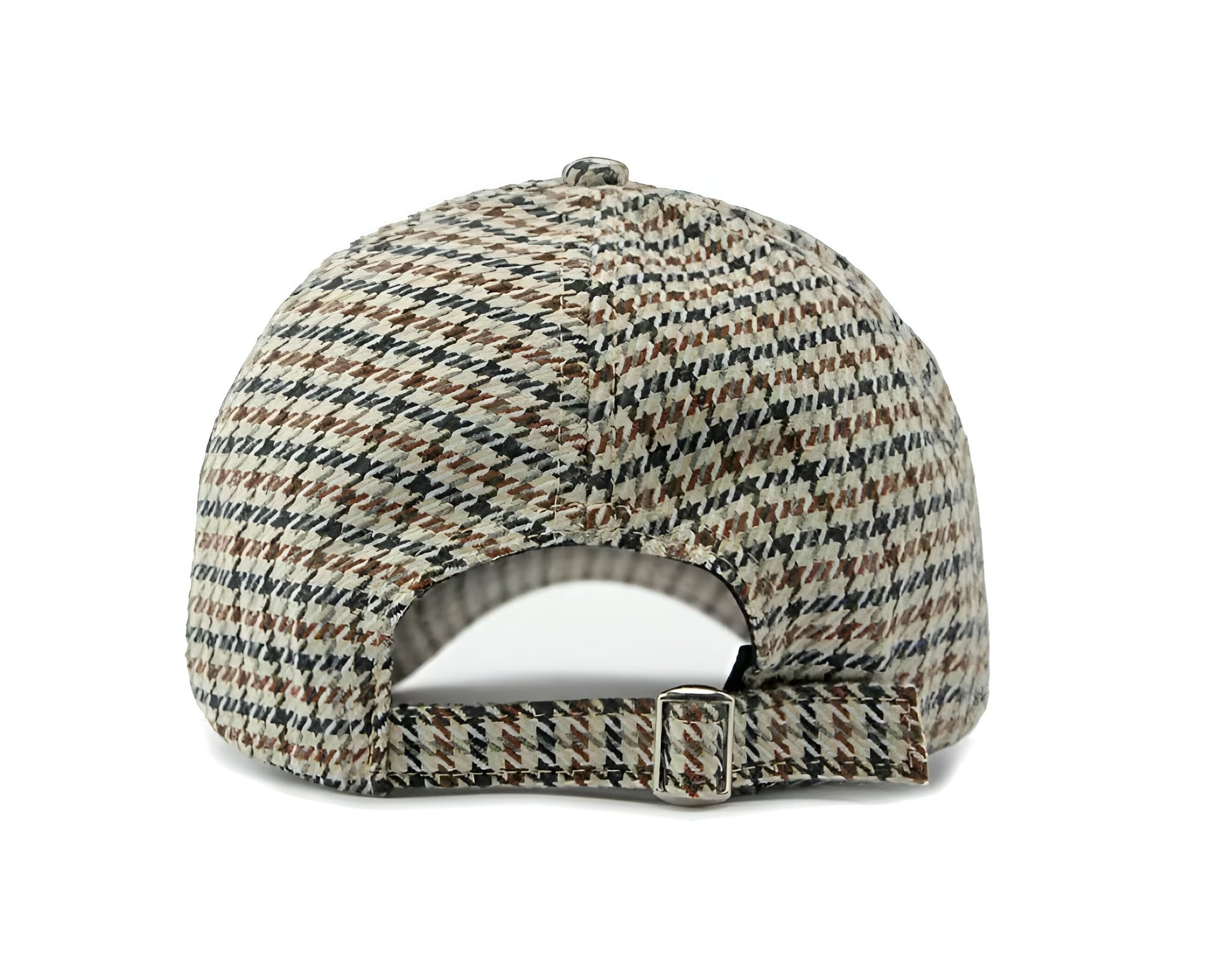 Vue rapprochée d'une casquette à carreaux vintage
