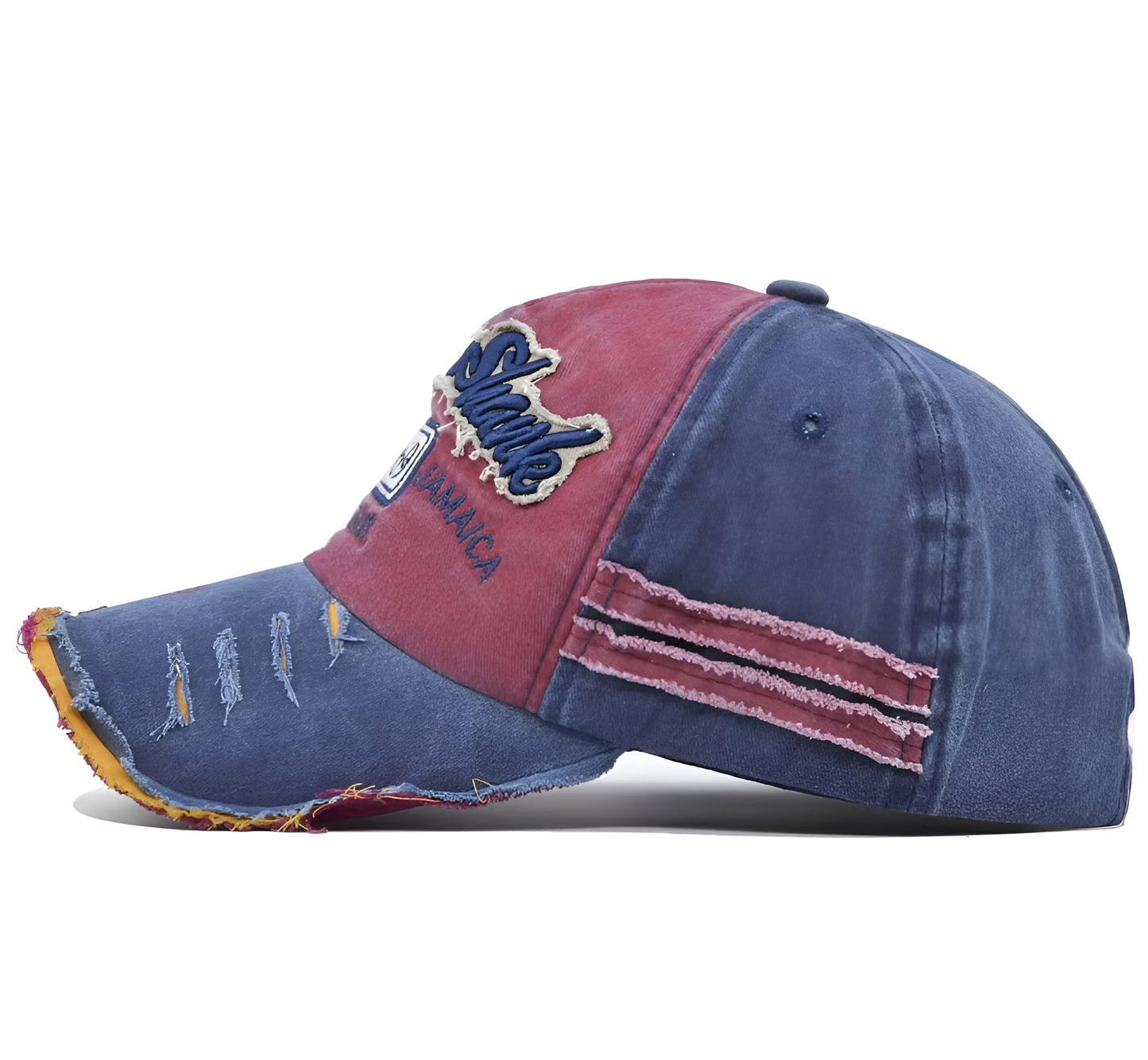 Casquette rétro montrant un motif patchwork unique