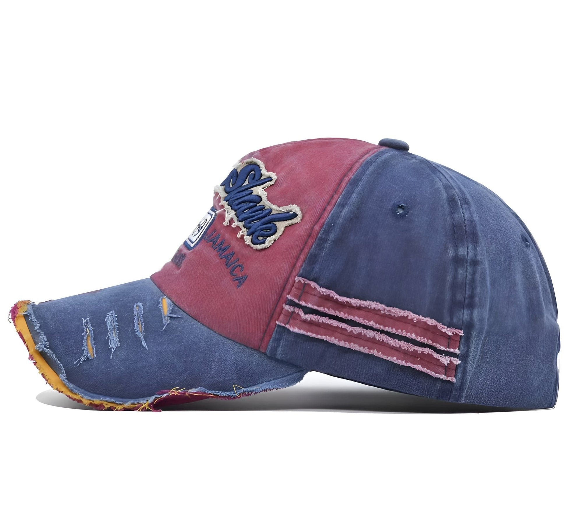 Casquette rétro montrant un motif patchwork unique