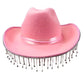 Gros plan sur la bordure d'un chapeau cowboy