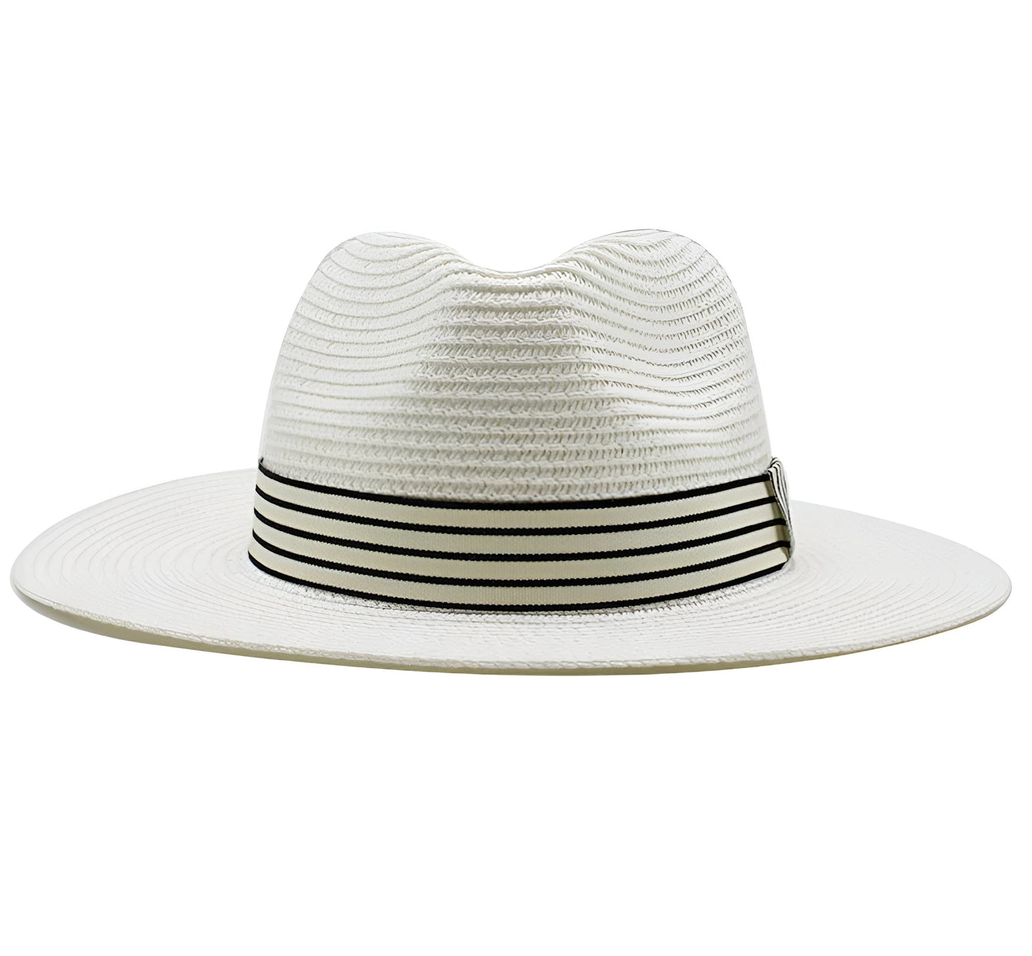 Détail de la texture tressée du chapeau Panama