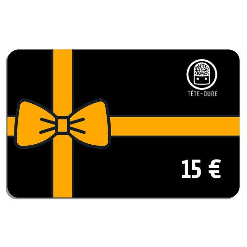 Carte-cadeau virtuelle affichant une valeur de 15 euros
