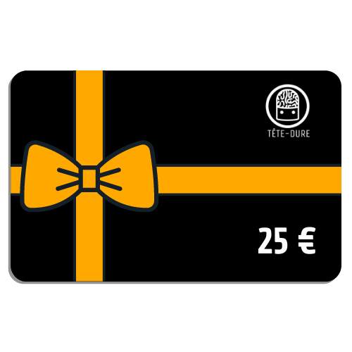 Carte-cadeau électronique indiquant une somme de 25 euros