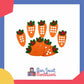 Ensemble de cartes carottes pour apprentissage des chiffres