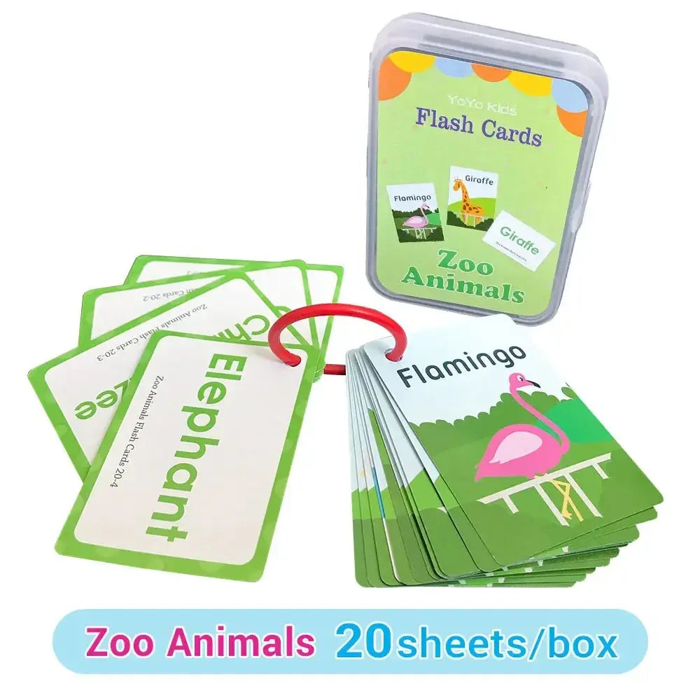 Cartes éducatives avec anneau en plastique pour rangement