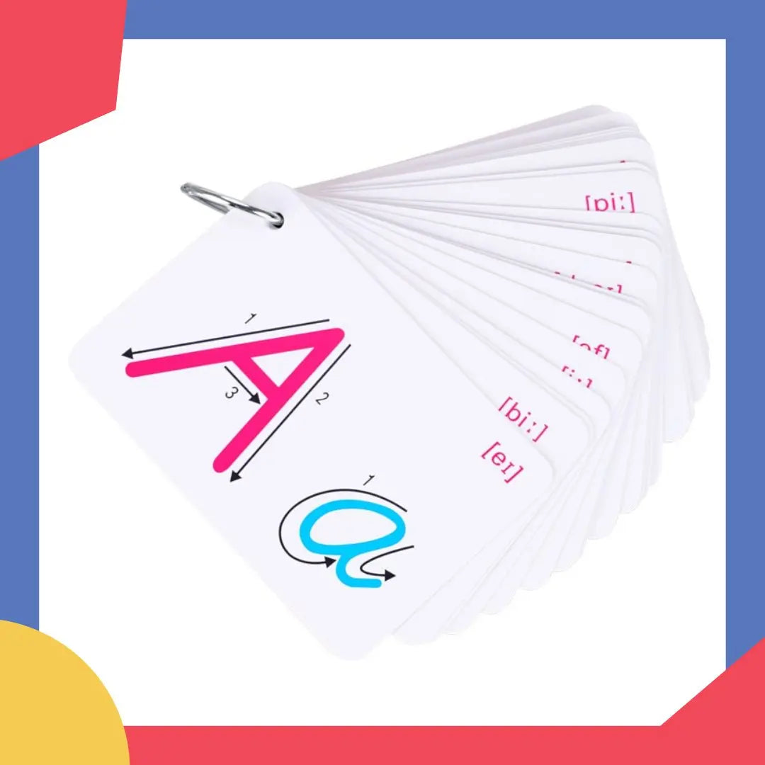 Cartes pédagogiques montrant des lettres majuscules et minuscules