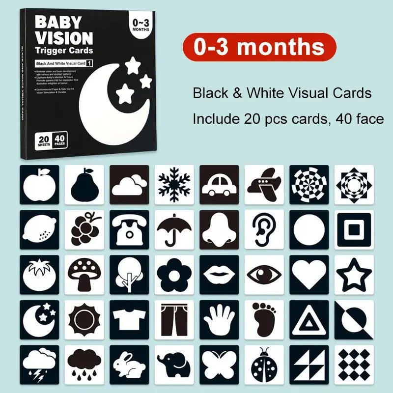Détails de cartes de stimulation visuelle pour développement sensoriel