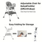 Vue latérale de la chaise haute pour bébé