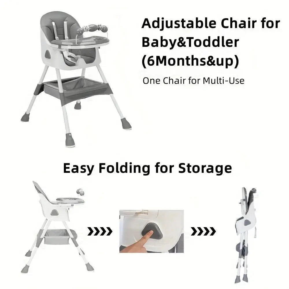 Vue latérale de la chaise haute pour bébé