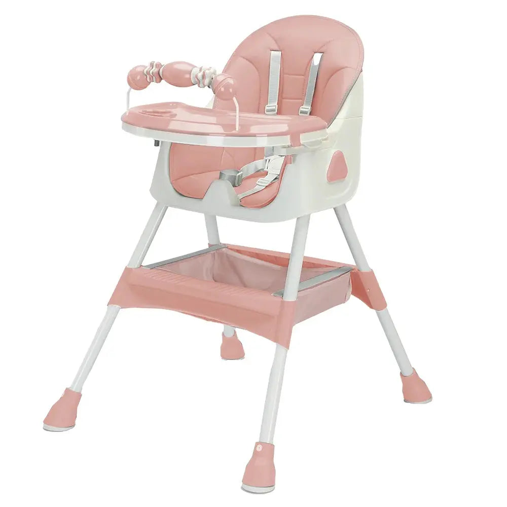 Chaise haute montrant le mécanisme de réglage