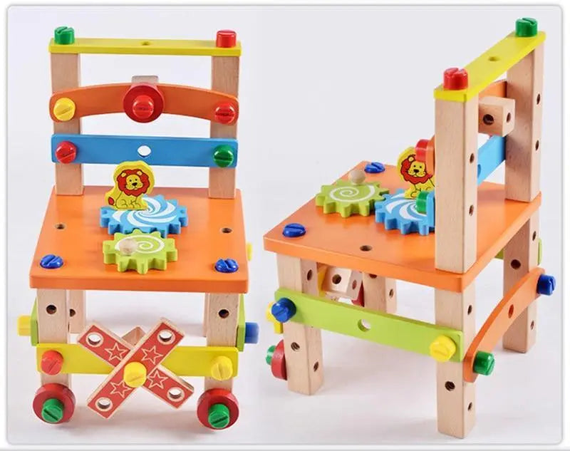Assemblage de la chaise en bois étape par étape