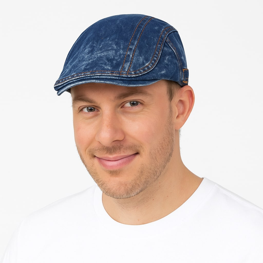 Homme portant un béret noir dans un cadre urbain