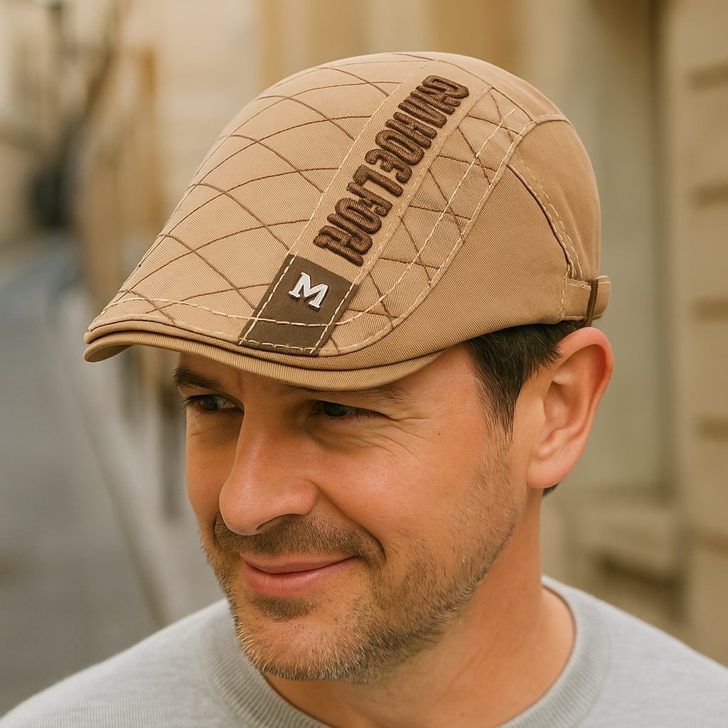 Homme portant un béret en coton, style urbain