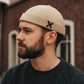 Bonnet Docker en coton avec broderie croisée sur le devant