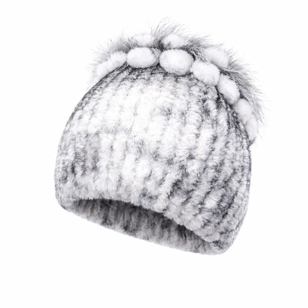 Bonnet en fausse fourrure avec intérieur visible