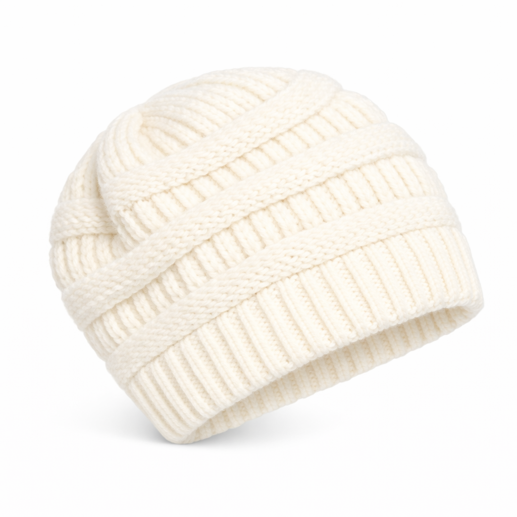 Bonnet en gros plan, mettant en avant sa texture épaisse