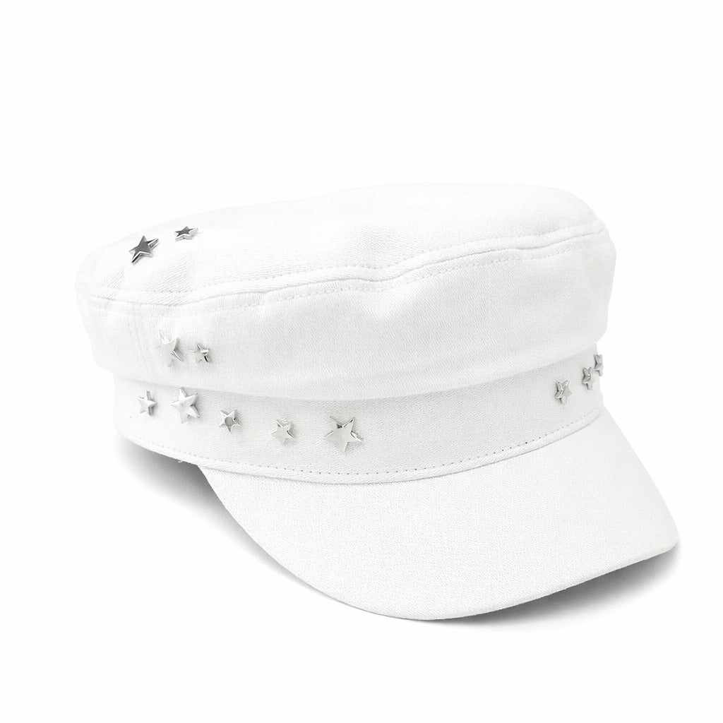Casquette gavroche bleue avec motif à carreaux