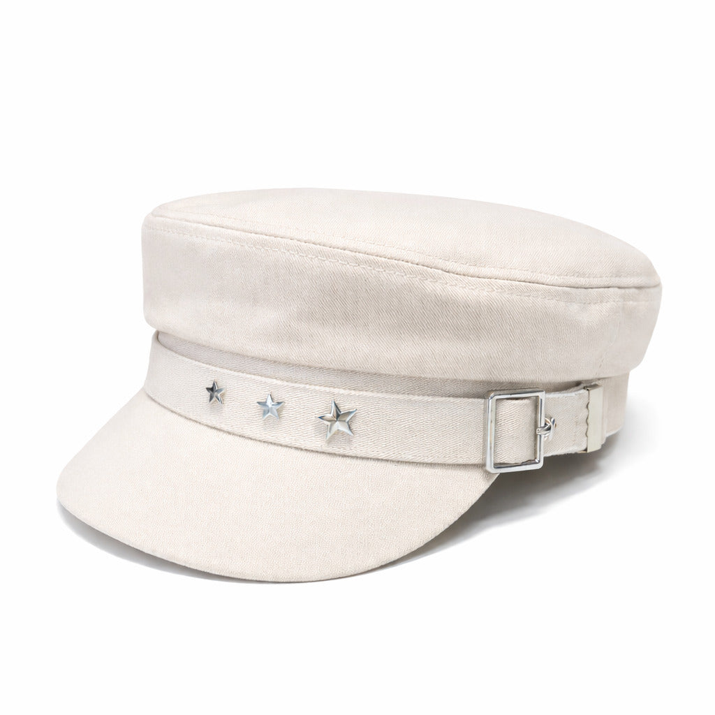 Casquette gavroche en velours côtelé marron