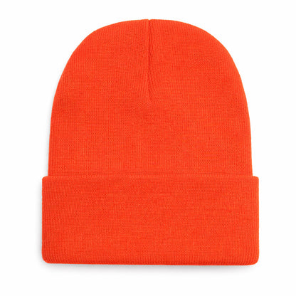 Vue latérale d'un bonnet fluo en extérieur
