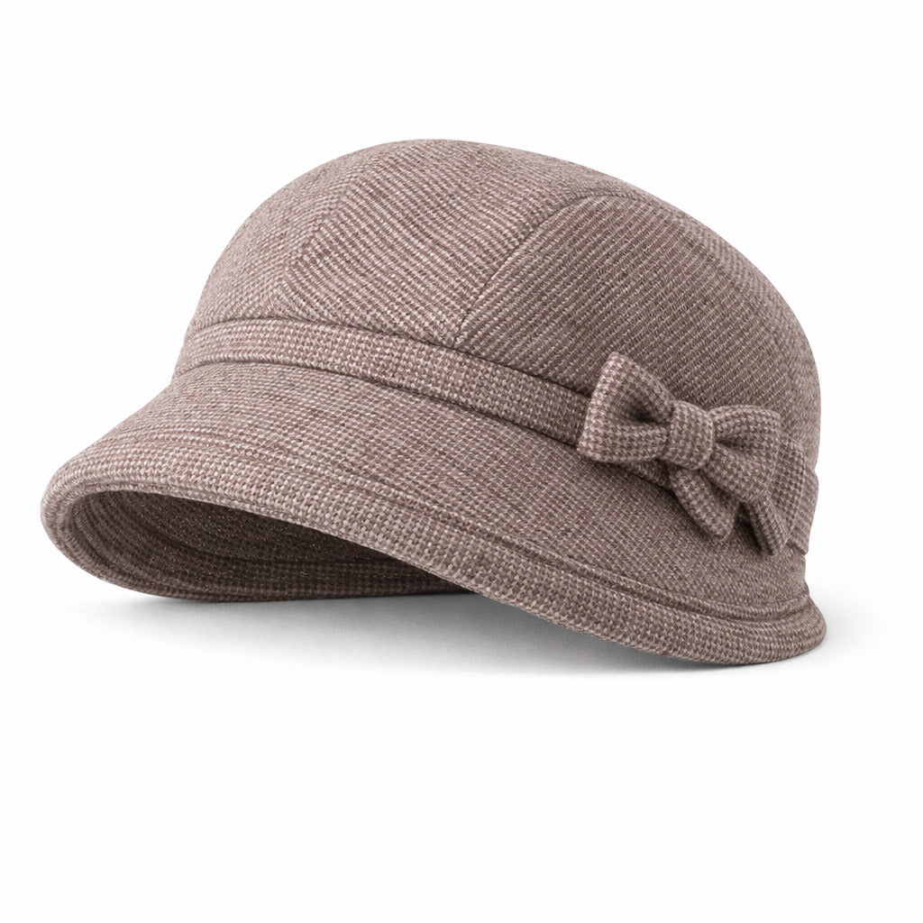 Vue rapprochée d'un béret en tissu doux