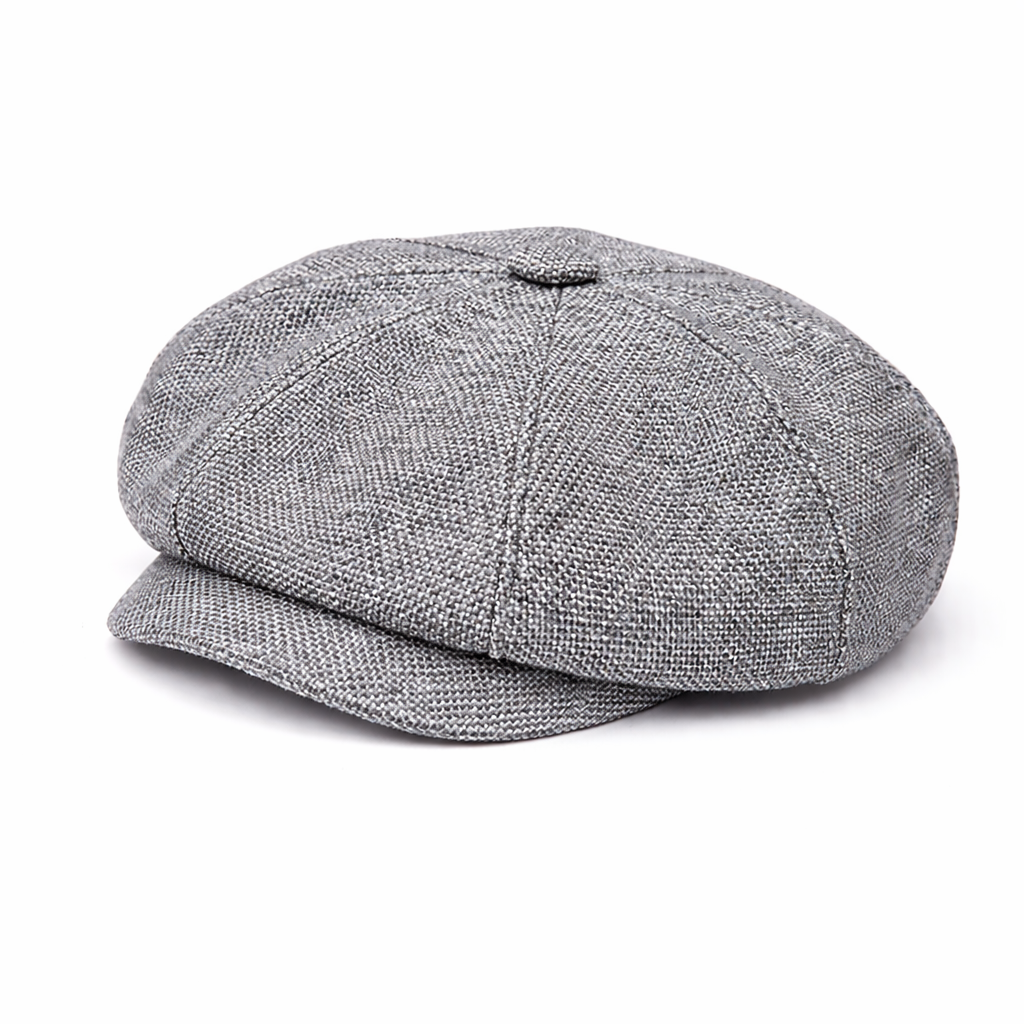Casquette en coton sur fond neutre, style rétro