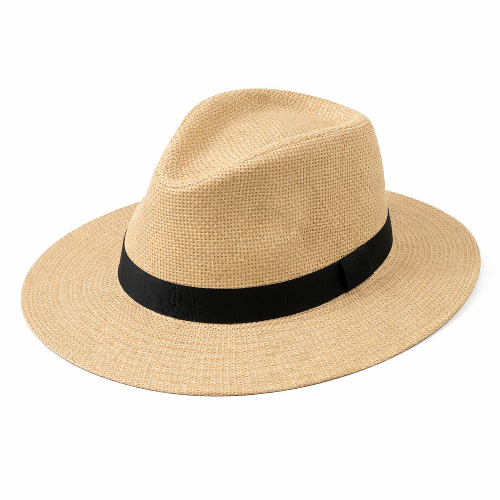 Détail du tissage en paille d'un chapeau Panama