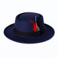 Chapeau Fedora en coton, vue rapprochée de la couronne