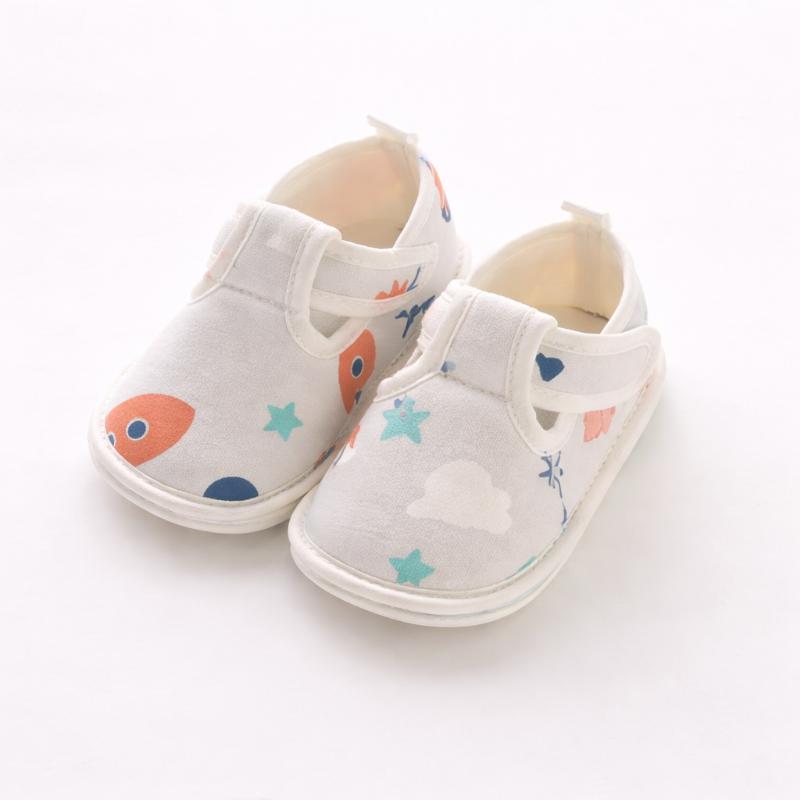 Chaussures enfant motif fleurs, coton respirant, semelle anti-dérapante