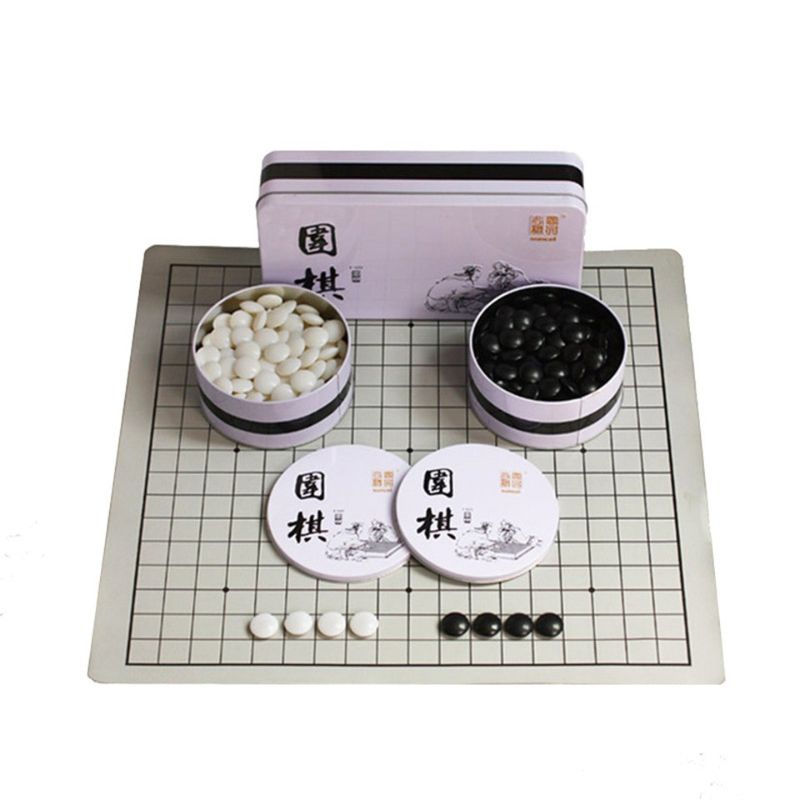 Coffret de rangement métallique pour le jeu de Go