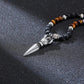 Assemblage harmonieux de perles de lave et œil de tigre